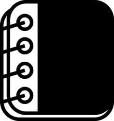 Notepad With Spring Contour Svg Vector, Free Vectors File